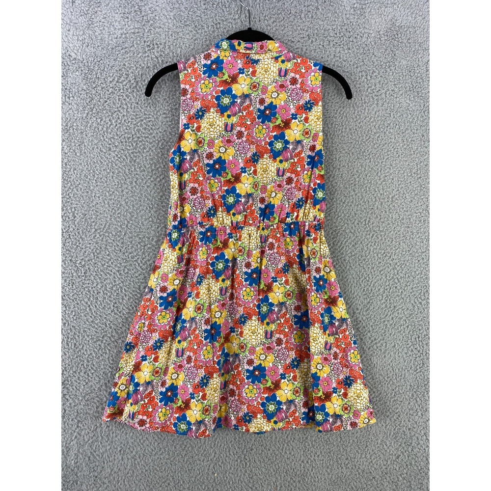 Boden Johnny B Dress Girls 11-12 Years Floral Cotton Button Lined Elastic Waist
